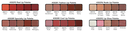 Pro Lip Color Palettes