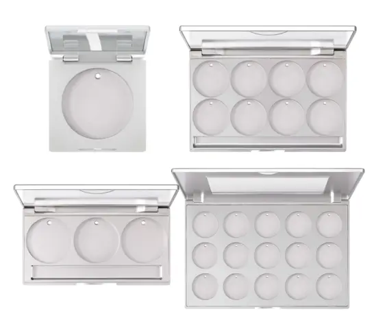 Leere Palette mit Spiegel (für Metallbecher)