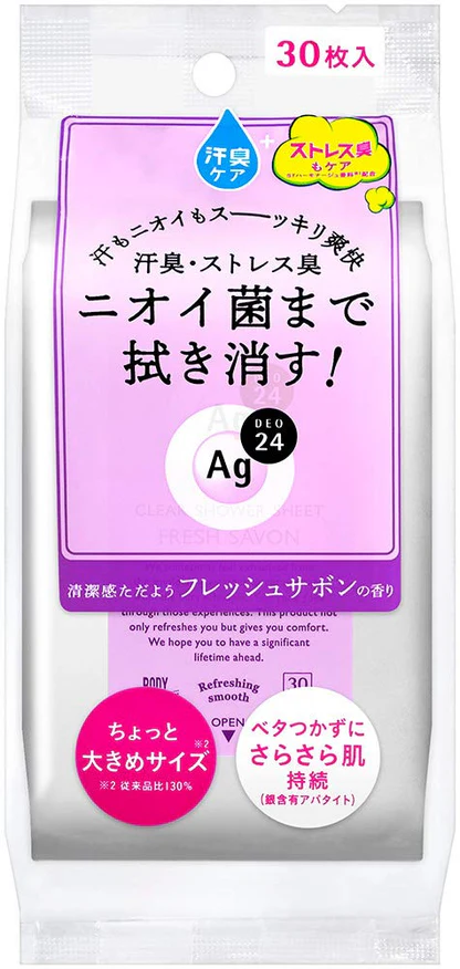 Ag Deo 24 Clear Shower Sheet N Fresh [10 pcs] (Savon)