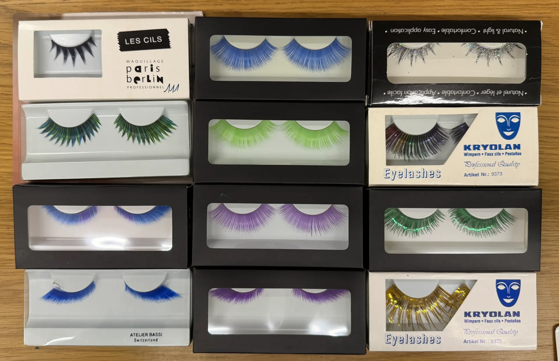 Wimpern-Set Nr. 1: bunte