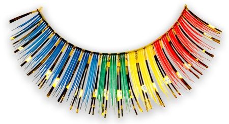 Faux cils Stargirl Arc-en-ciel + or