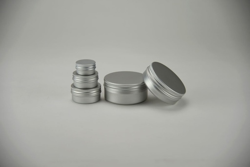 Boite ronde aluminium, avec couvercle