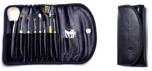[8221] Brush Set, with roll (9 pcs)